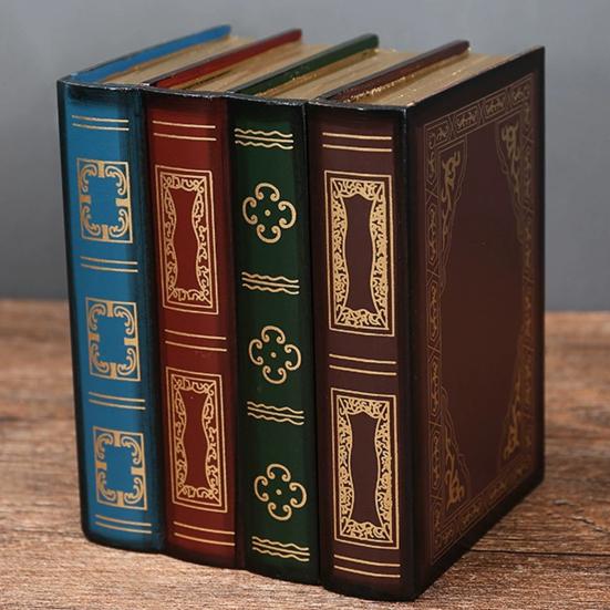 Dekoratives Bücherregal-Zubehör, Dekorationen aus falschen Büchern, Klappdeckel mit Hohlraum-Stauraum, Vintage-Dekor-Stil-Box, für Couchtisch, Auslage