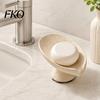 Lotus Leaf Soap Dish Holder, Self Draining Box, Elegant Nordic Style Decorative Container, for Home Bathroom Countertop Non Slip