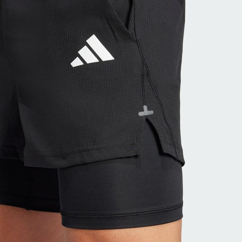 Adidas Gym+ Climacool Series Solid Color Two-In-One Sweat-Wicking Sports Shorts Men Shorts Black JE5665