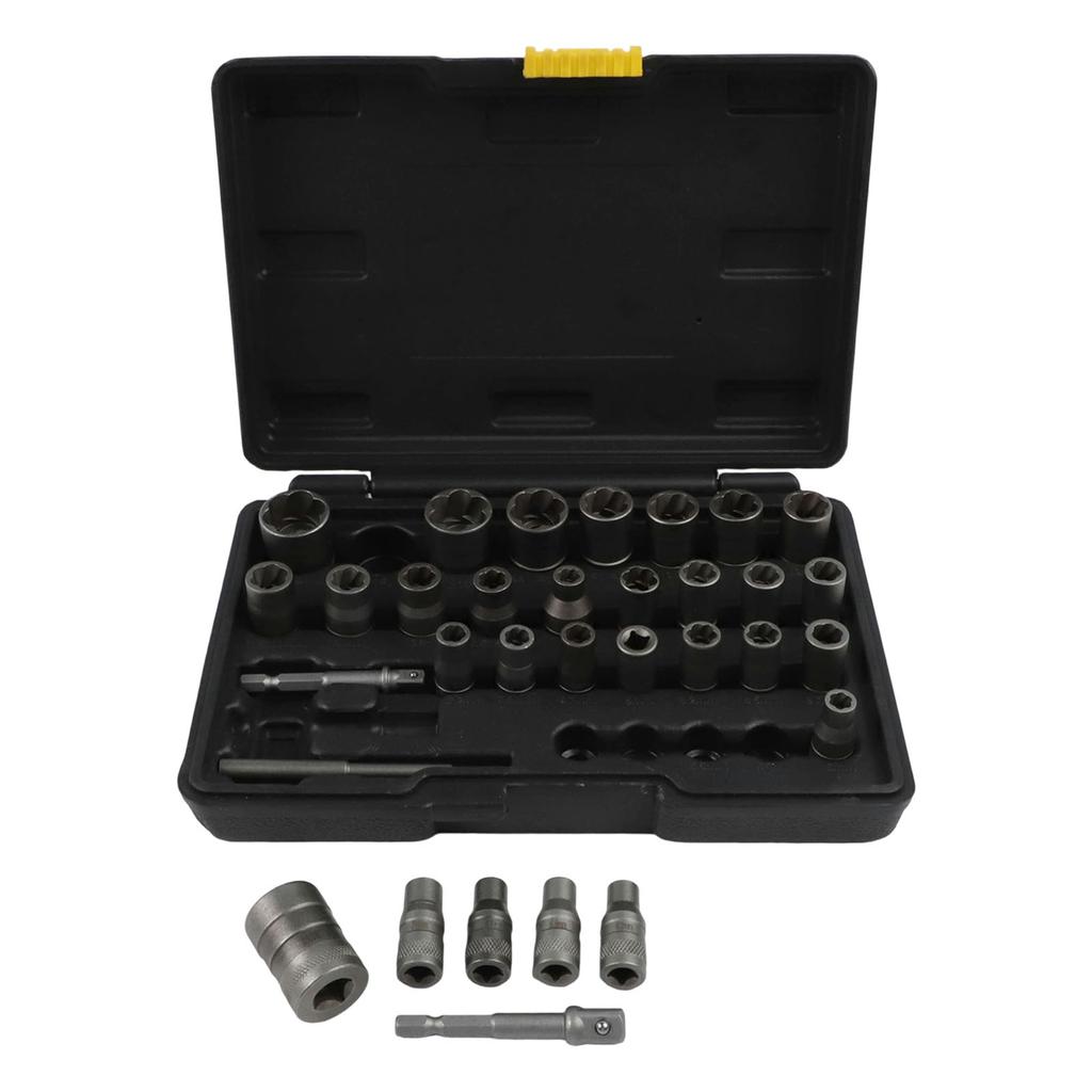 For Automotive Repair Stripped Bolt Extractor Damaged Bolt Remover For Professional Mechanics 32 Piece Bolt Extractor Kit