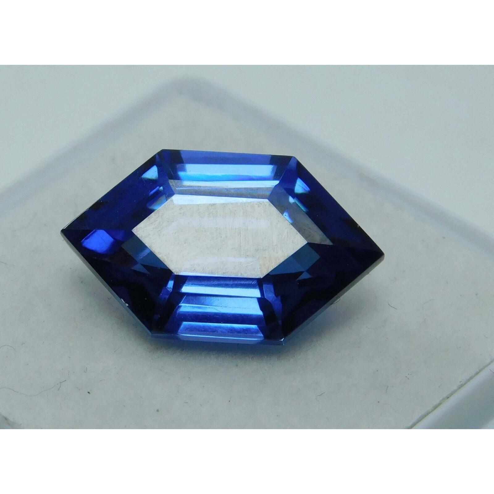 

NATURAL Blue Sapphire 9.10 Ct Fancy Cut 15x10 mm CERTIFIED Loose Gemstone 15 mm Approx. синій