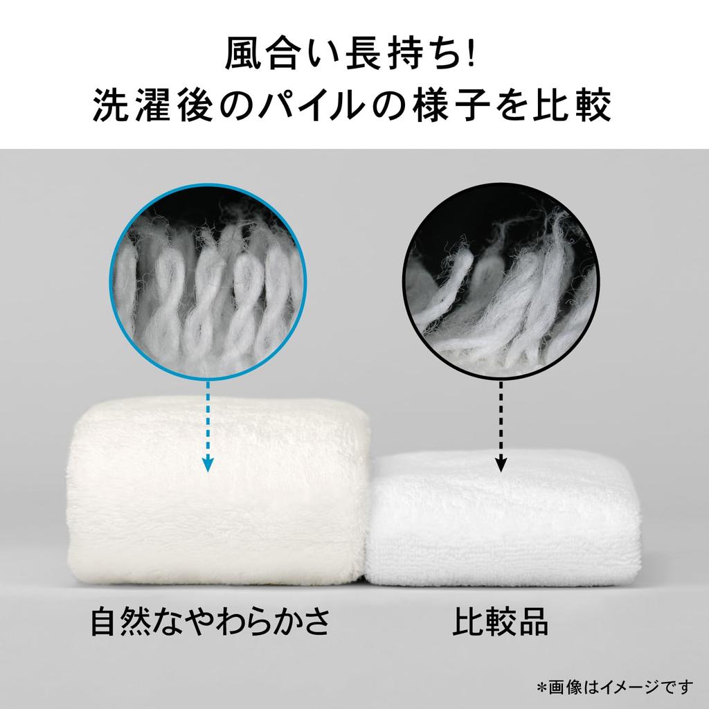 Towel Institute Bath Towel Ash Gray Set of 4 Cotton Durable Japan Technology [Natural Softness] #024 100%