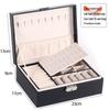 Double-Layer Lockable Jewelry and Ornaments Storage Box with Large Capacity