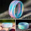 Colorful Rainbow Acrylic Resin Ring – Trendy European & American Style for Women