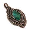 Emerald Pendant, 999 Copper Wire Wrapped Pendant Gemstone Jewelry, Handmade Pendant Amazing Jewelry, Gift For Her