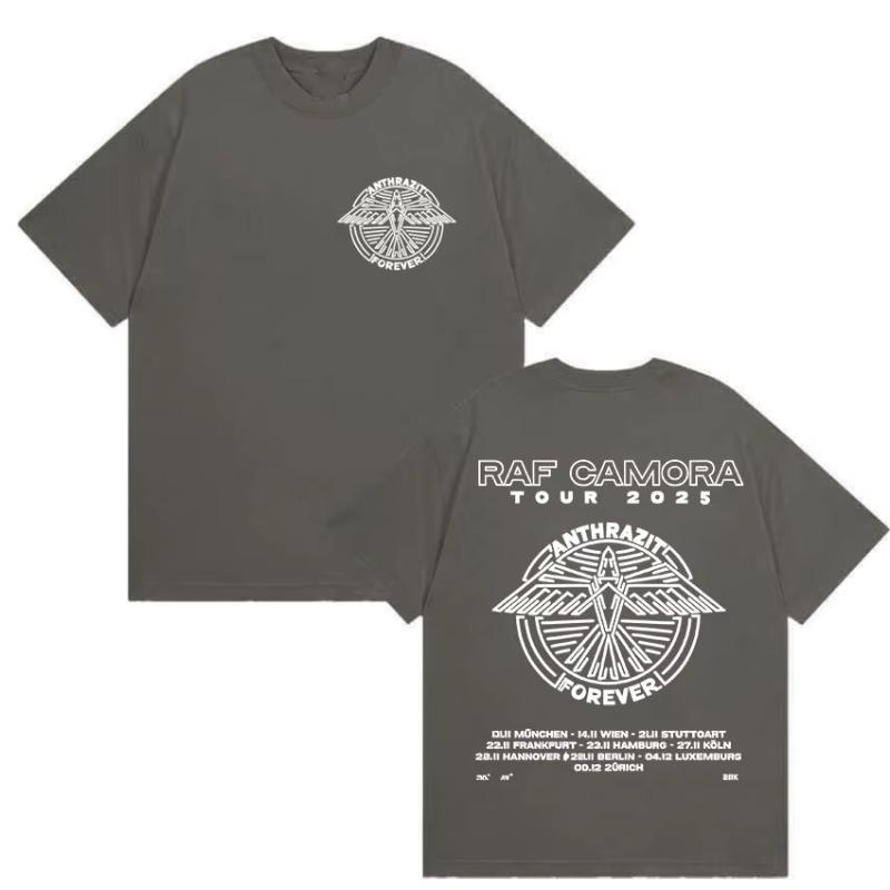 Rapper Raf Camora Tour 2025 Merch T Shirt Unisexs Hip Hop Oversized Cotton Tshirts Retro Style Gothic Fashion Tshirt Streetwear