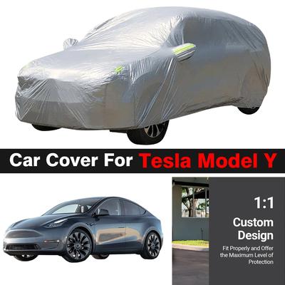 Capa Completa Para Carro Para Tesla Model Y Anti-UV Chuva Neve Vento Proteger Exterior Capa SUV À Prova de Poeira