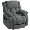 Recliner Armchair Lift Chair, Electric Recliner Chair with Vibration Massage and Heat, Wide Seat, USB Port, Grey