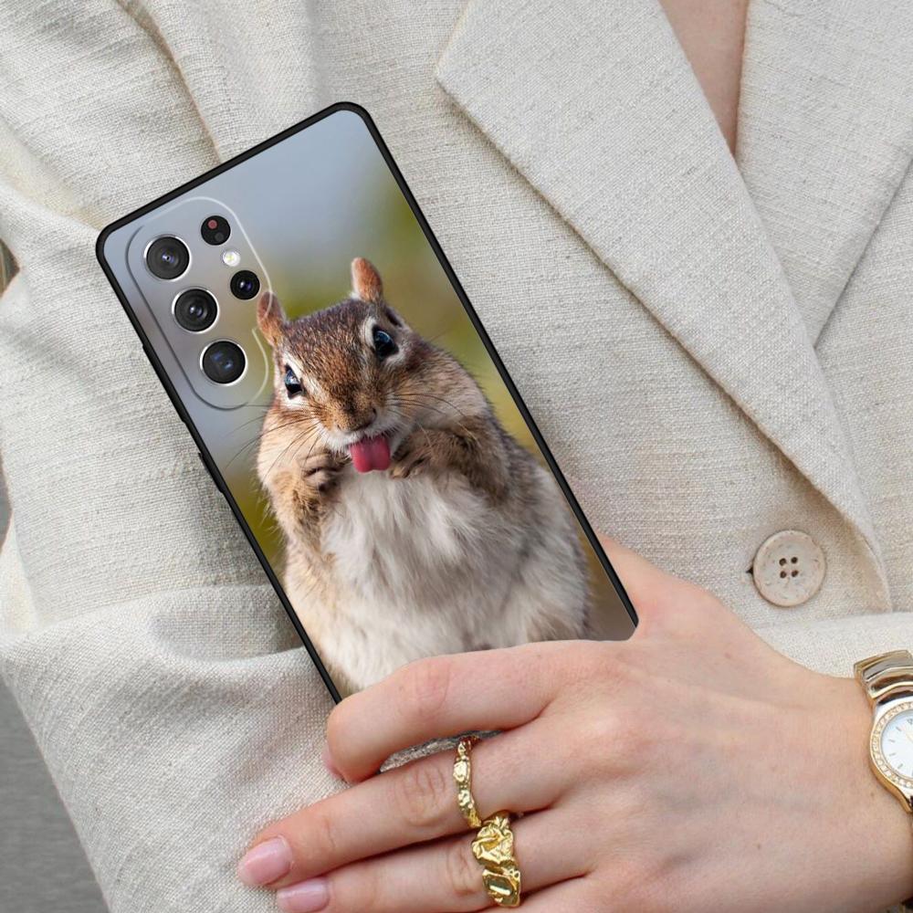 Cute Animal Squirrel Cell Phone Case for Samsung Galaxy S26 Ultra S25 S24 S23 S22 S21 S20 Note10 Cover