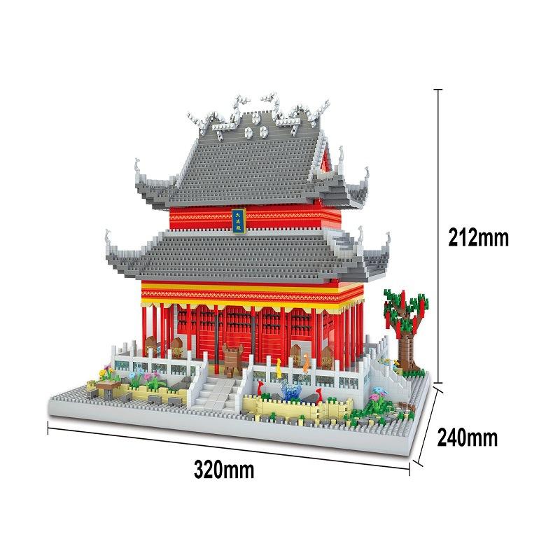 Latest Lezi Small Blocks Chinese Style Architecture Castle Palace Tower Construction Blocks Fun Toys For Children Gifts Girl Present