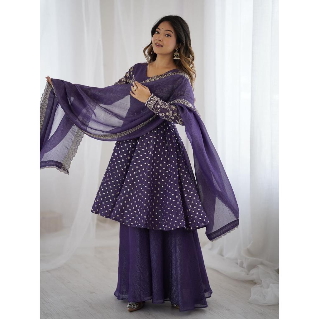 Designer Paksiatni Bollywood Top Palazzo Suit Party Wedding Wear Salwar Kameez