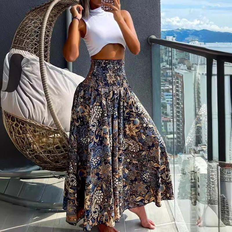Summer Fashion High Waist Skinny Printed Women's Skirt Women