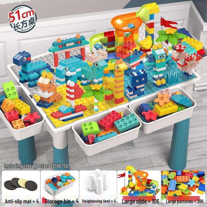 Children's Multifunctional Building Block Table for Early Education and Brain Training