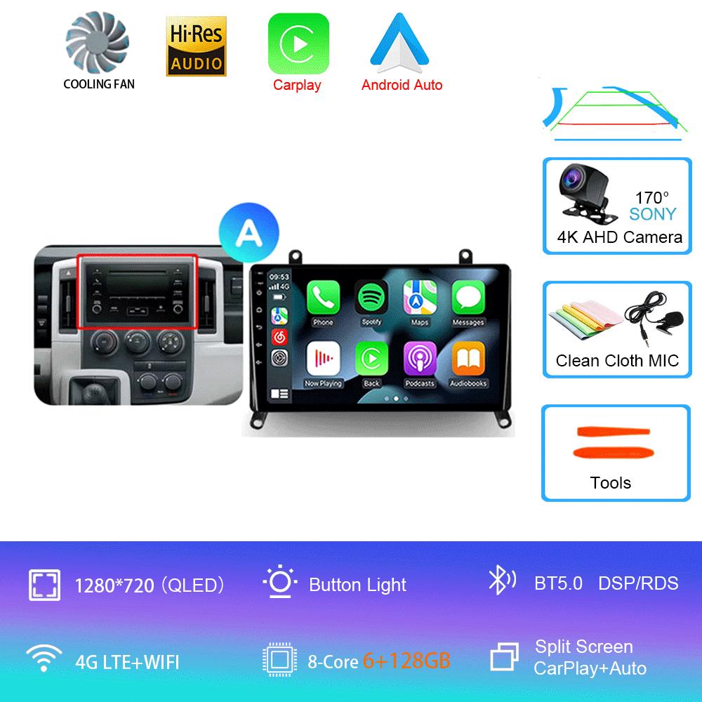 Car Radio for Toyota Hiace H300 VI 6 GranAce I 1 2019 - 2022 Multimedia Video Player Navigation GPS Android 14 2 Din Dvd