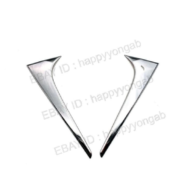 For -2024 Lexus UX 200 250h ABS Rear Window Triangle Cover Trim Chrome 2PCS