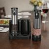 Adjustable Coarseness Automatic Pepper Salt Grinder LED Indicator Pepper Salt Mill  Kitchen Gadgets