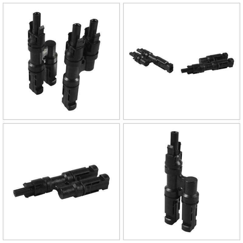 Solar Panel Connectors Pair High Temperature Resistance Suitable for Motorhomes Yachts Projects Photovoltaic Systems 2x