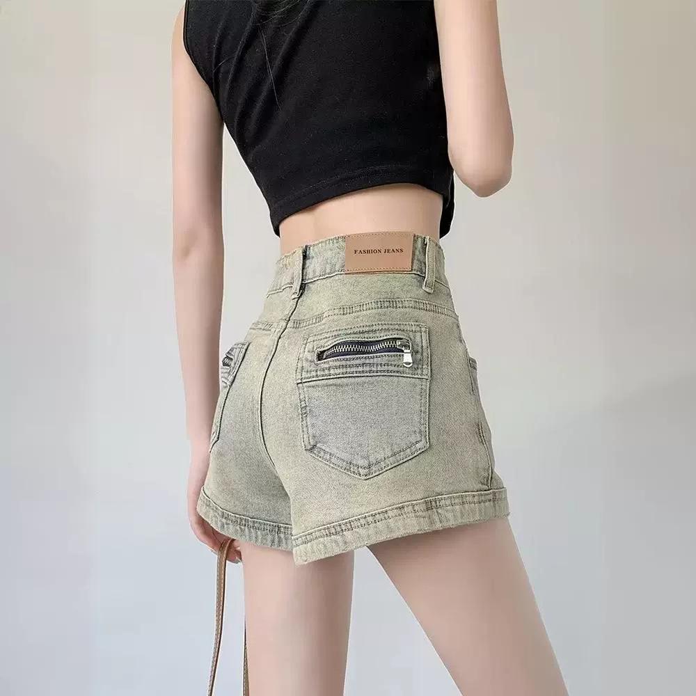 Denim Shorts for Women In Summer New High-waisted A-type Women Wide-leg Shorts