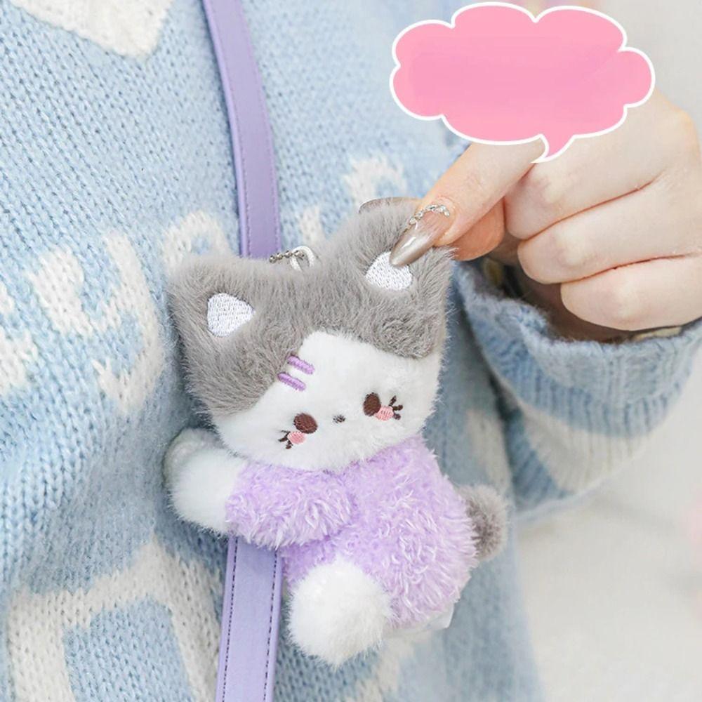 

Plush Stuffed Cartoon Clip Doll Toy Soft Key Chain Kawaii Animal Plush Pendant Unisex Style E