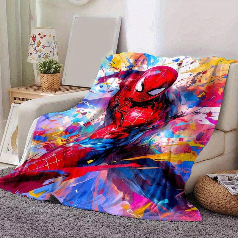 1pc Spider-Man Printing Blanket - Soft, All-Season Throw for Living Room, Bedroom,Personalized Gift with Adorable Cartoon Design