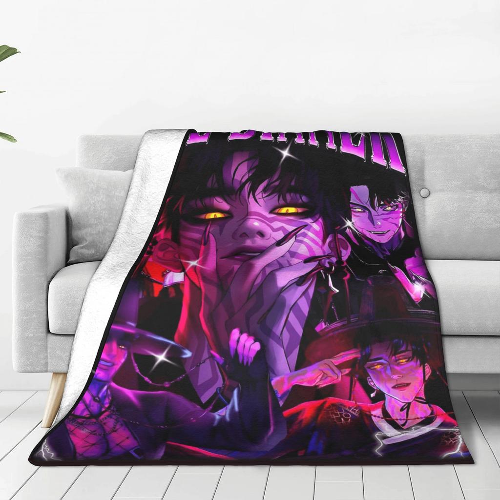Super Warm BlanketBoy Girl Airplane Travel Saja Boys K Pop Demon Hunters Throw Blanket  Flannel Bedspread For Novelty Bed Cover