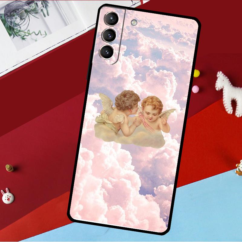 Renaissance Angel Aesthetic Funda For Samsung Galaxy S26 S25 S24 S21 S22 S23 Ultra S10 Plus S20 FE S25 FE Phone Case