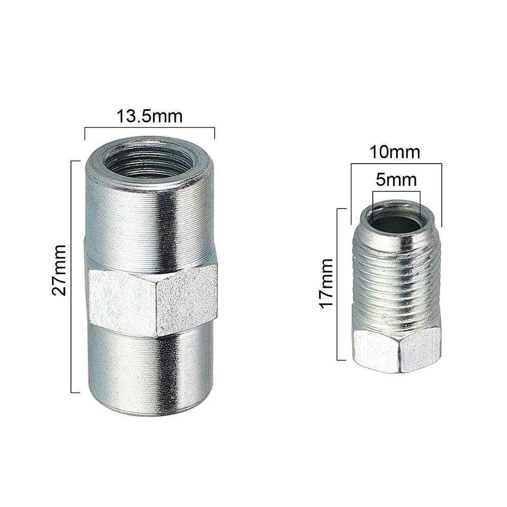 Bremskabel-Verbinder-Kit Bremsleitung 2 Stück 2-Wege-Buchsenverbinder mit 4 M10 10mm Außengewindemuttern für umgekehrte Bördelung 3/16" Leitung