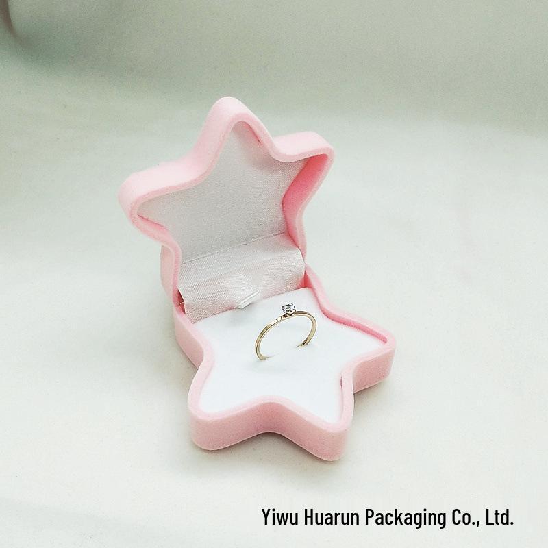 Velvet Cartoon Jewelry Box with Necklace, Earrings & Ring for Kids