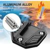 Motorcycle Kickstand Pad, Alloy Non-slip Side Support Extension Plate, Anti-sink Parking Stand Foot Mount with Enlarged Bottom, Universal