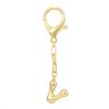 Portachiavi Ciondolo Lettere a Bolla Colore Oro 18K - Disponibili 26 Lettere Inglesi