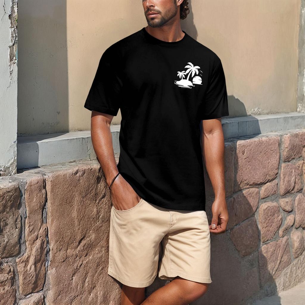 Men'S Fashionable T-Shirt, Street Casual Short Sleeved Clothing