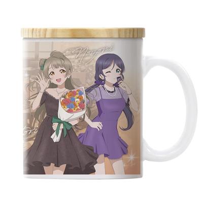2D Love Original and Nico Mug with Party Dress 2025 [Official] Live! Illustration Kotori, Eli, Nozomi, Full-Color Lid, Ver.