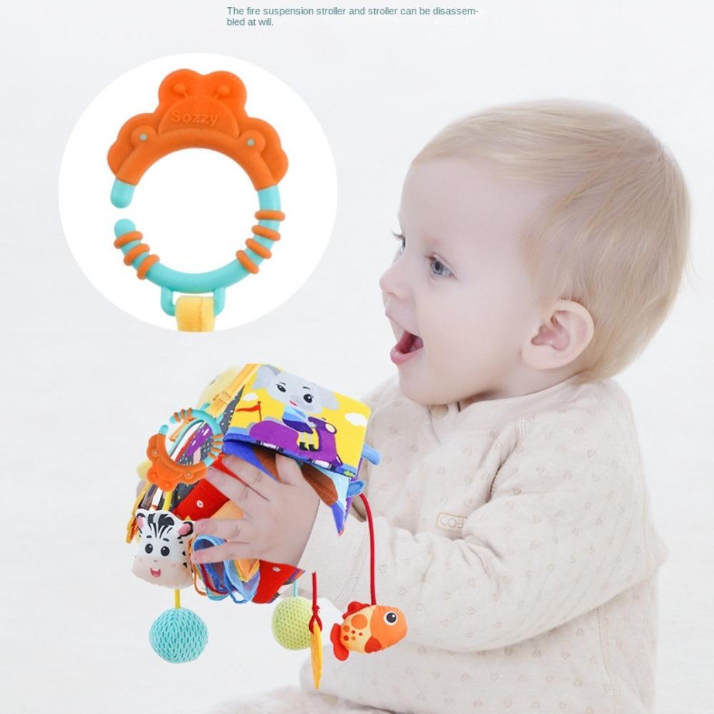 Cartoon Sensory Toys For Toddler Triangle Pull String Teether Toy  Baby Products