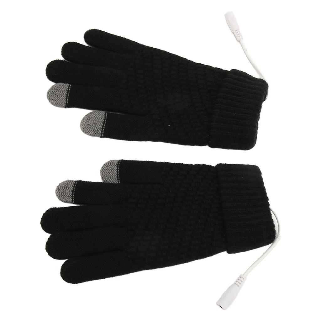 USB Heated Gloves Thicken Detachable Electronic Warming Knitted Gloves for Autumn Winter