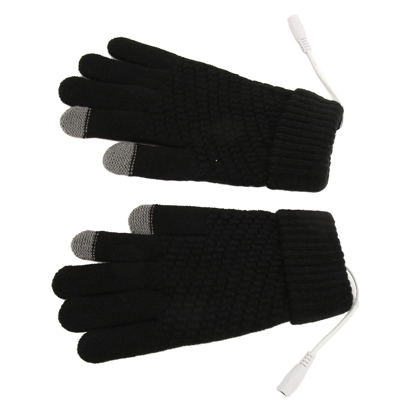 USB Heated Gloves Thicken Detachable Electronic Warming Knitted Gloves for Autumn Winter