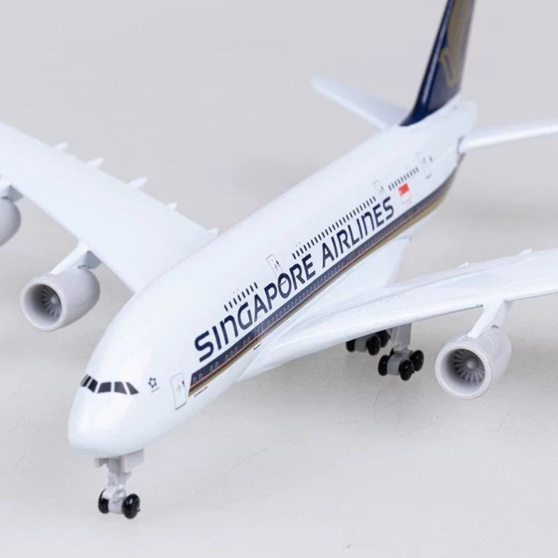 A380 Singapore Airlines Flugzeug 20CM Metalllegierung Flugzeugmodell Diecast Kinderspielzeug Spiele Flugzeugspielzeug Kind Flugzeug Flugzeug Jungen
