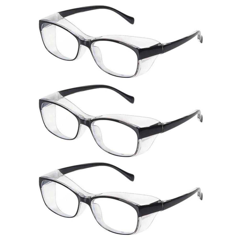 3 Stück Arbeitsschutzbrille Spritzschutz Winddicht Staubdicht Schutzbrille Optischer Linsenrahmen Für Forschung Radfahren Augenschutz