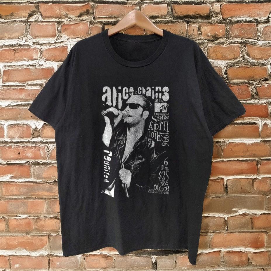 Hot Alice In Chains Classic Gift For Fans Black Cotton Tshirt Unisex T-Shirt XXXXL