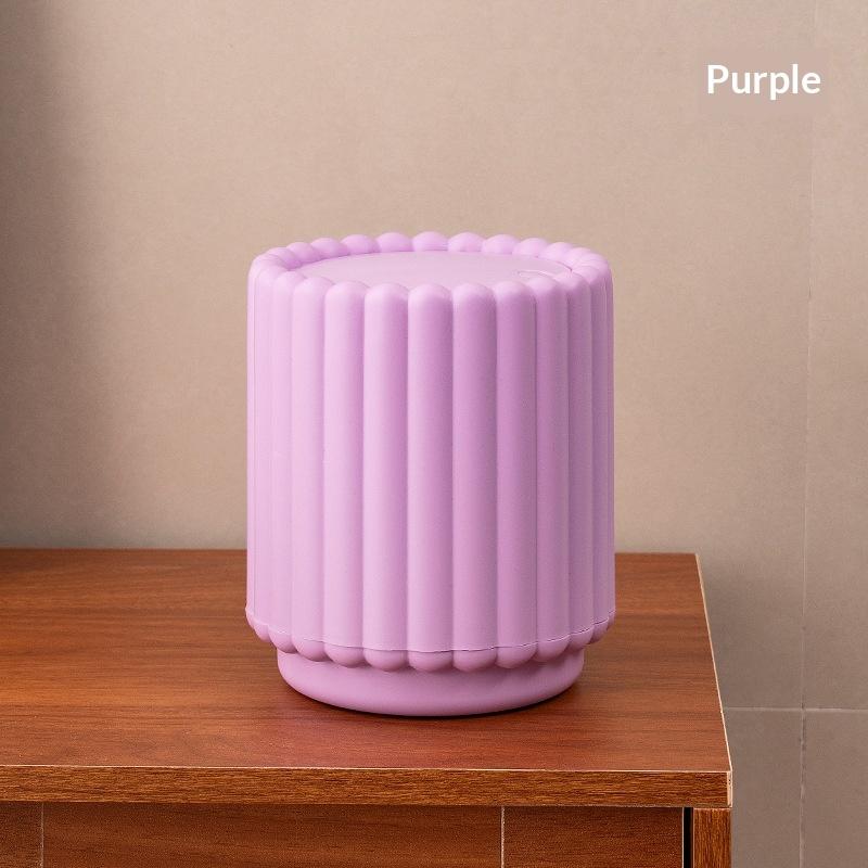 New 2026 Mini Desk Trash Can With Press Open Lid, Large Mouth Sunflower Design Household Waste Bin