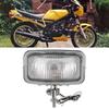 2pcs Retro Motorcycle Headlight Bright Square Dual Headlamp M10 Thread for Motorbike ATVs