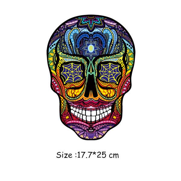 Hiphop DIY Patches Clothes Stickers Iron-on Parches For Clothing West Coast Skull Patch Sticker