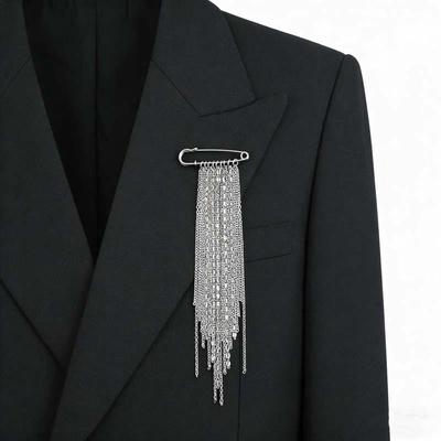 Elegant Pearl Chain Tassel Brooch Fashion Women Clothing Decor Accessories Jewelry Pin Pants Waist Adjust Pins Bag Pendant Gifts