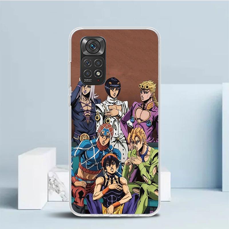 

JoJo Bizarre Adventure Golden Wind Phone Case For Xiaomi Redmi Note 15 14 14S 13 12S 12 Pro Plus 11S 11 11T 11E 10S 10 + Soft TP Redmi Note 13 4G