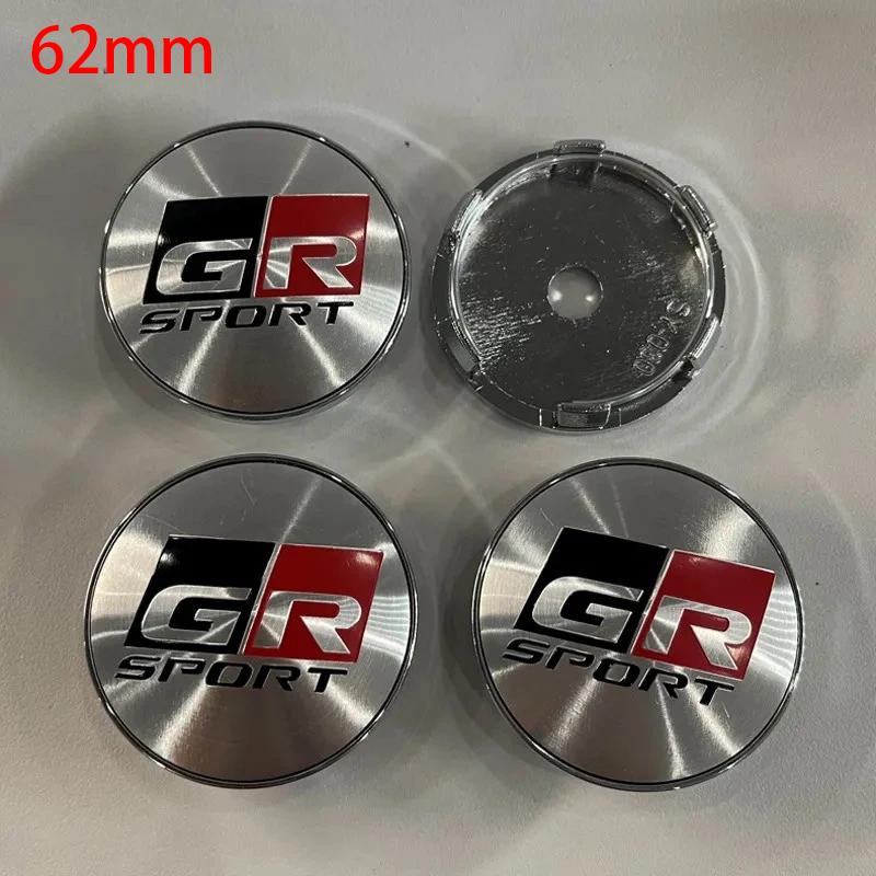 

4Pcs 60mm/62mm Car Wheel Center Hub Cap Rim Cover For Toyota GR Sport Yaris Corolla C-HR RAV4 Camry Prado Prius Auto Accessories