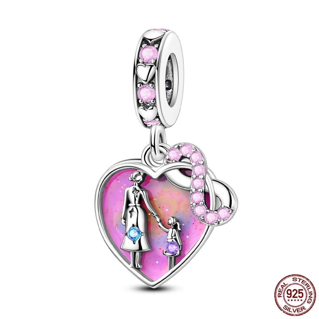 New In MotherS Day Copper Charm Mom Mother Family Charm Bead Fits Genuine Bracelets DoItYourself Woman Jewellery Gifts