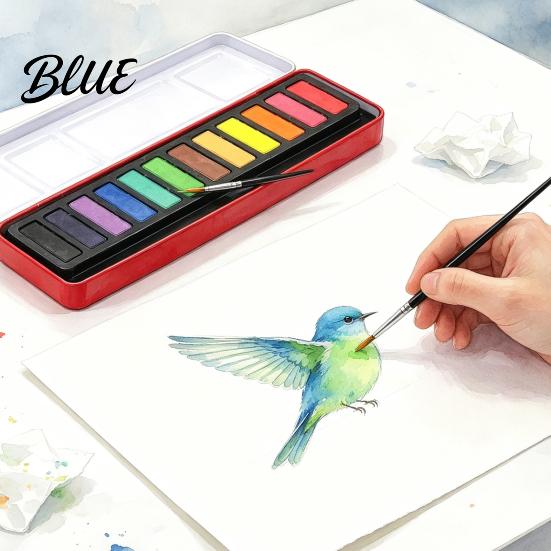 Artistic Creation Kits Solid Gouache Portable Paint Watercolor for Kids Set Durable Pigments Washable Fine Vibrant Color Palette Painting