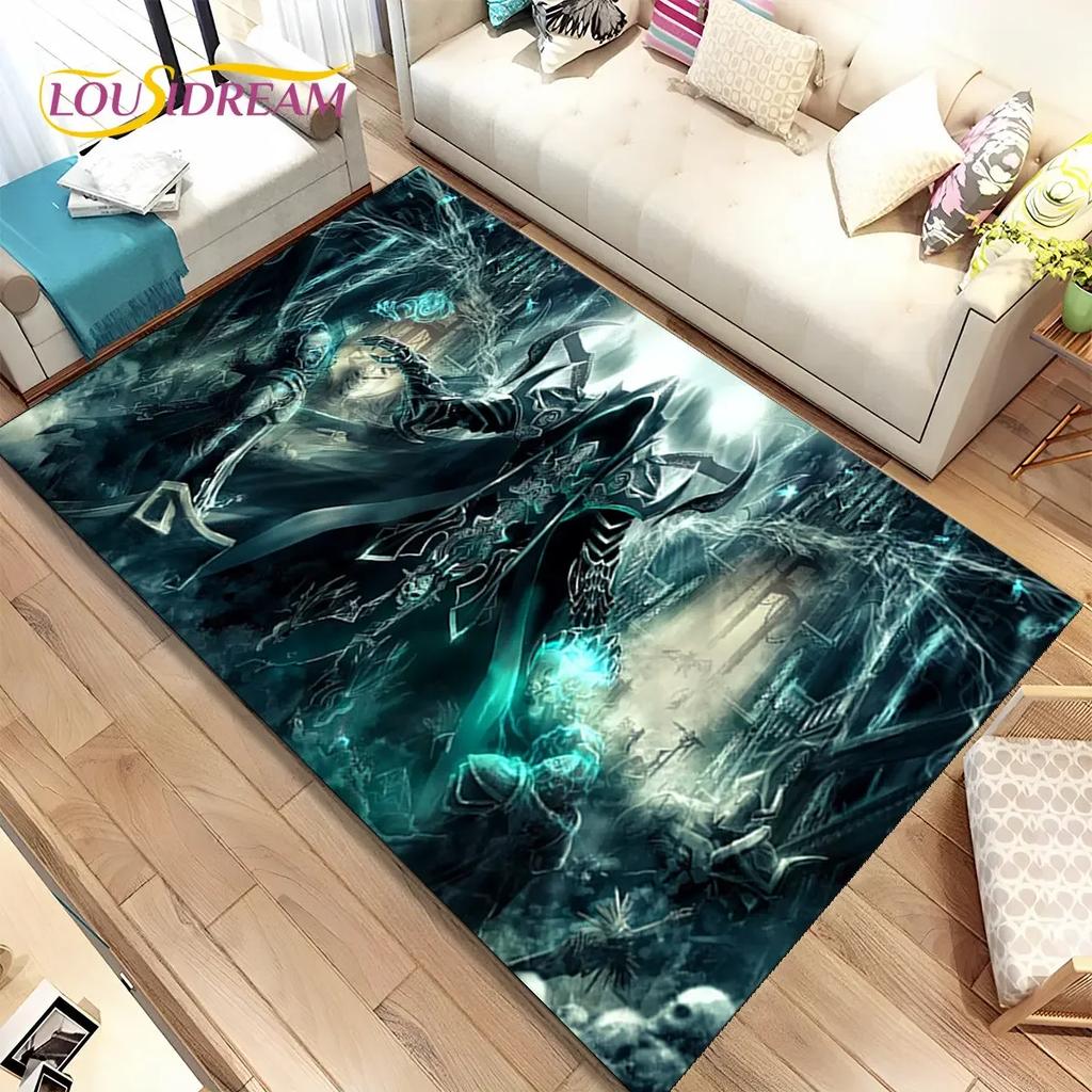 3D HD Diablo Game Gamer Cartoon Area Rug,Carpet Rug for Home Living Room Bedroom Sofa Doormat Decor,kid Play Non-slip Floor Mat
