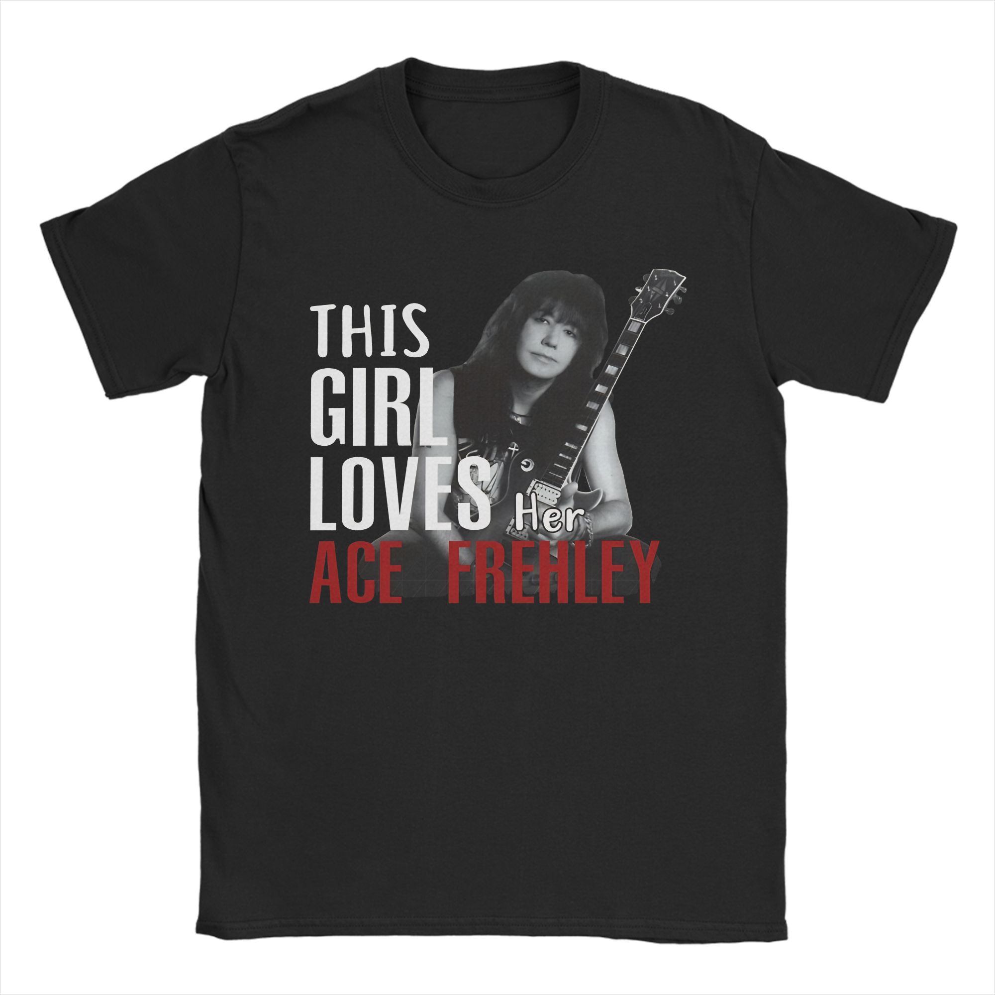 

Ace Frehley Spaceman Kiss Band Tee Shirt for Men Women Graphic Printed T Shirts Cotton Clothing M