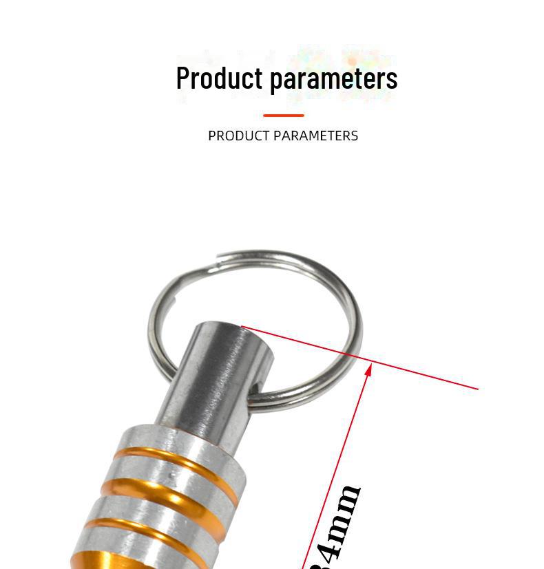 Aluminum Alloy 6pcs Color Keychain Extension Rod for Drill Storage