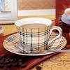 European Ceramic Coffee Cup and Saucer Set